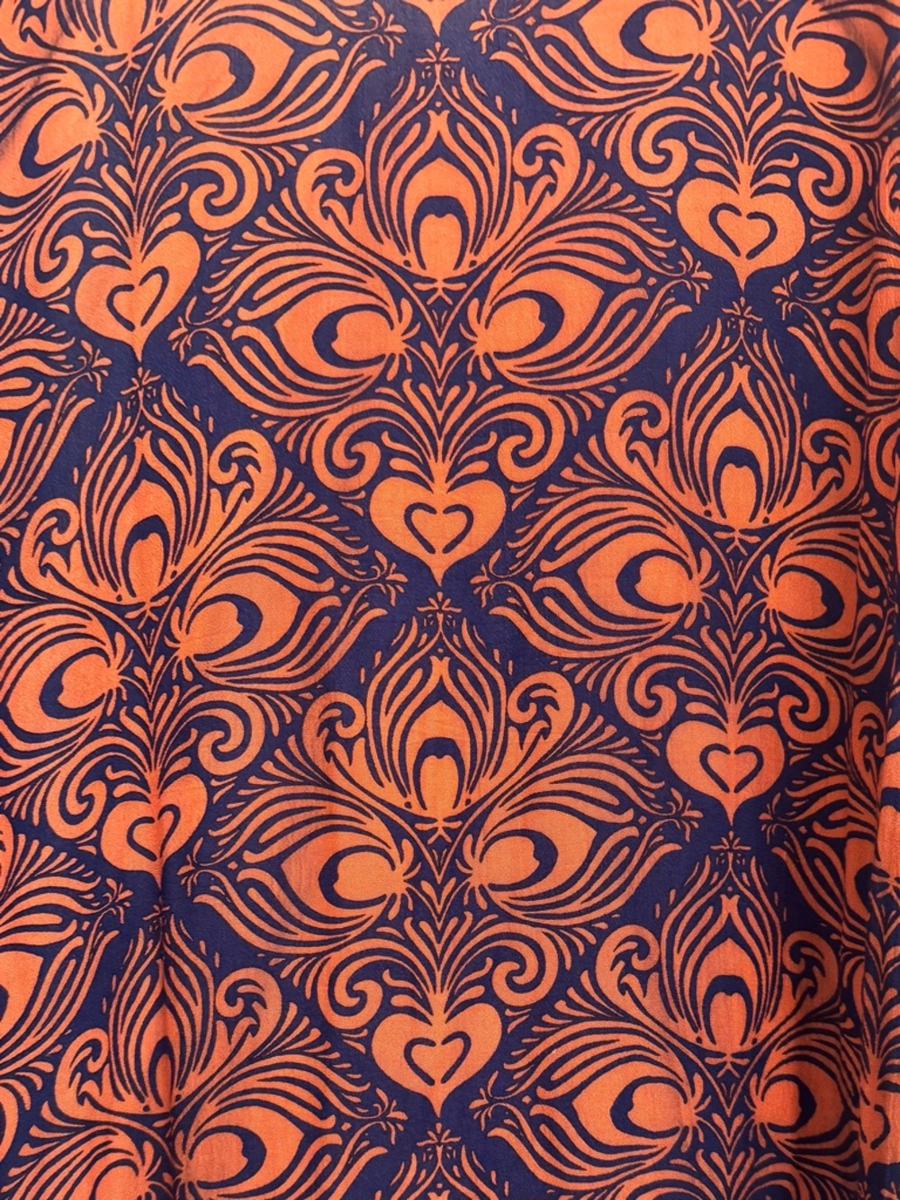Free People | Riviera Printed Open Duster in Navy Blue & Rust Orange | OS - Picture 8 of 11